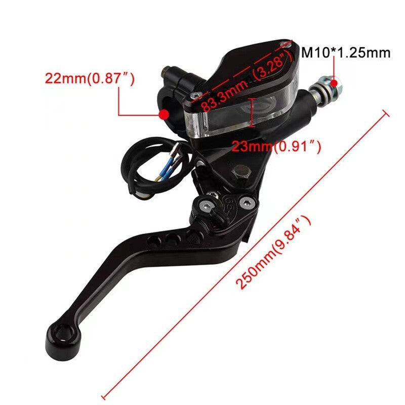 7/8 CNC Universal Motorcycle Brake Clutch Master Cylinder Reservoir Levers