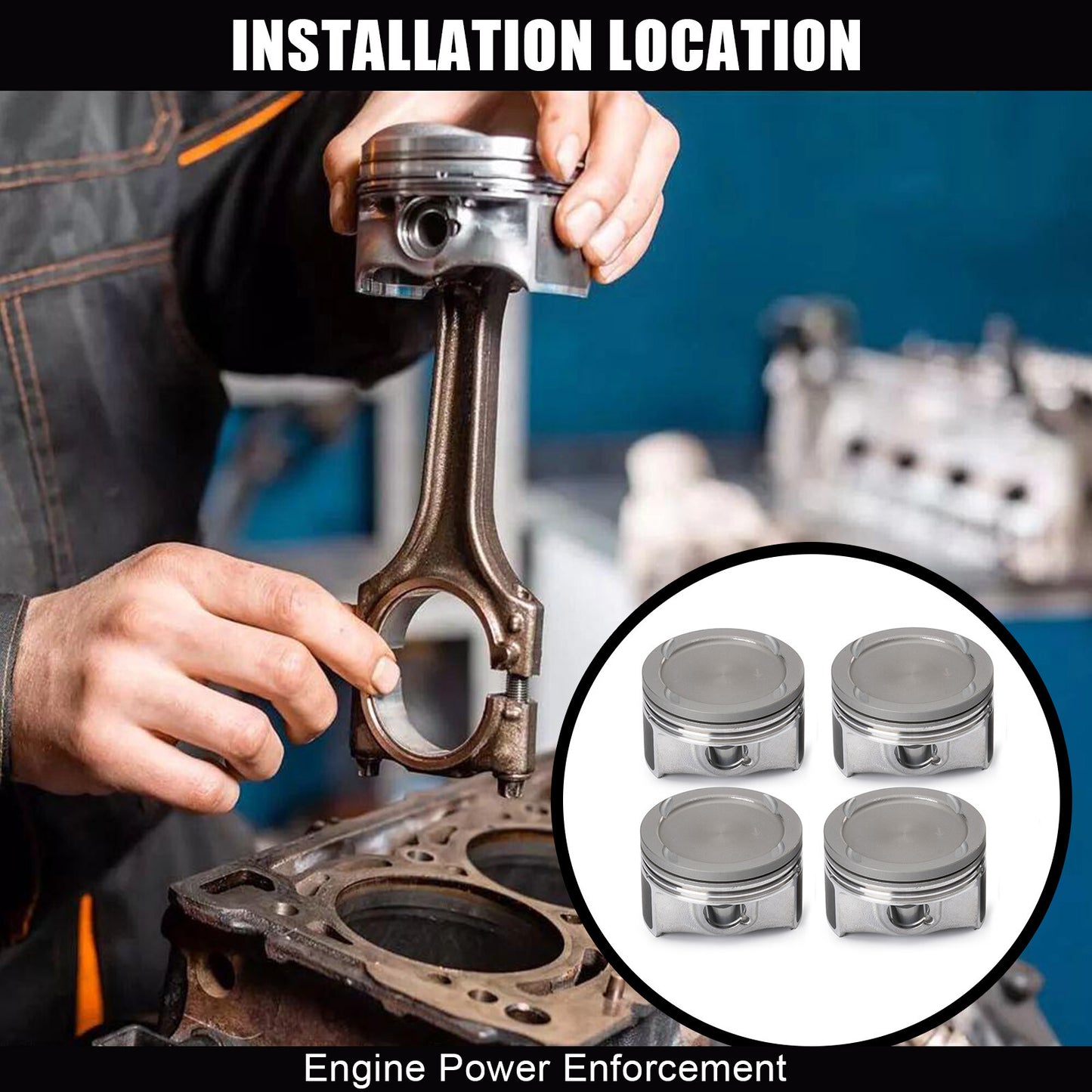 4 Set 55577096 Pistons Rings Kit for Chevy for Cruze Sonic Trax Encore 11-21 1.4L