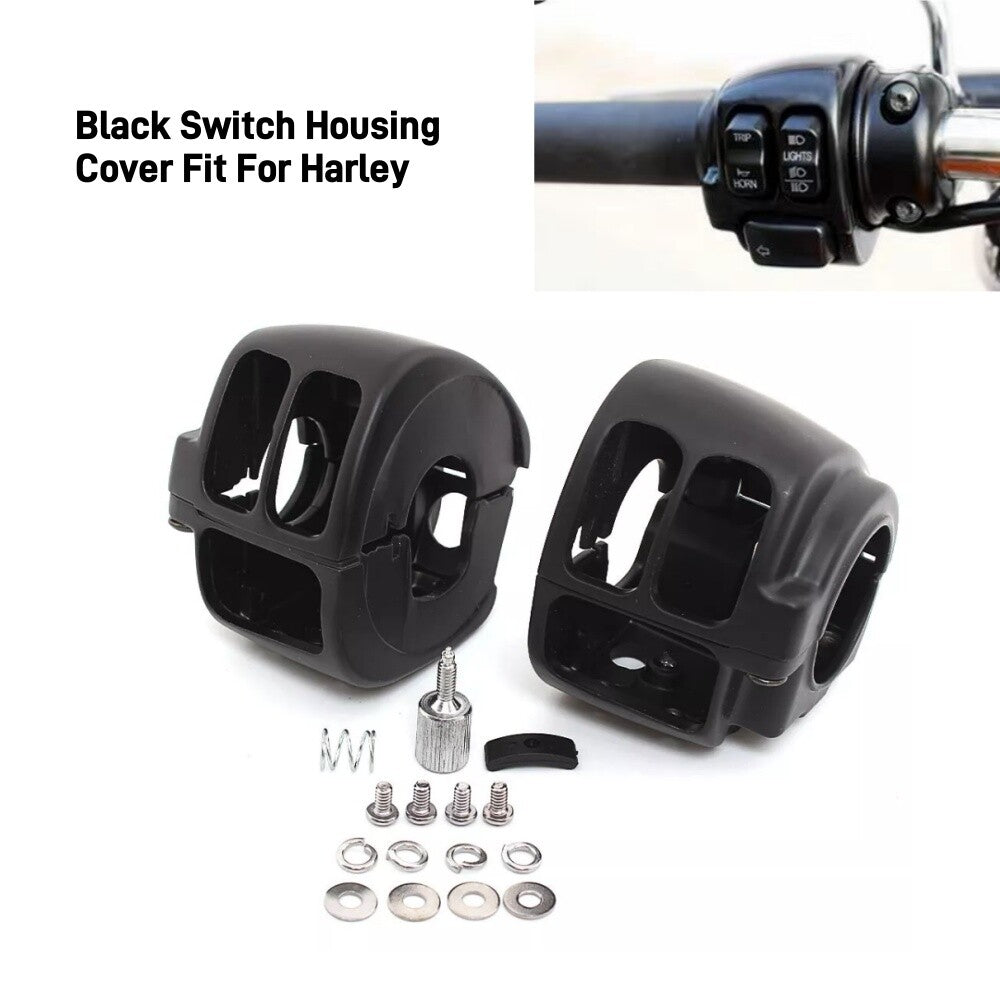 Black Switch Housing Cover Fit for Harley Touring Sportster Softail Dyna Fat Bob