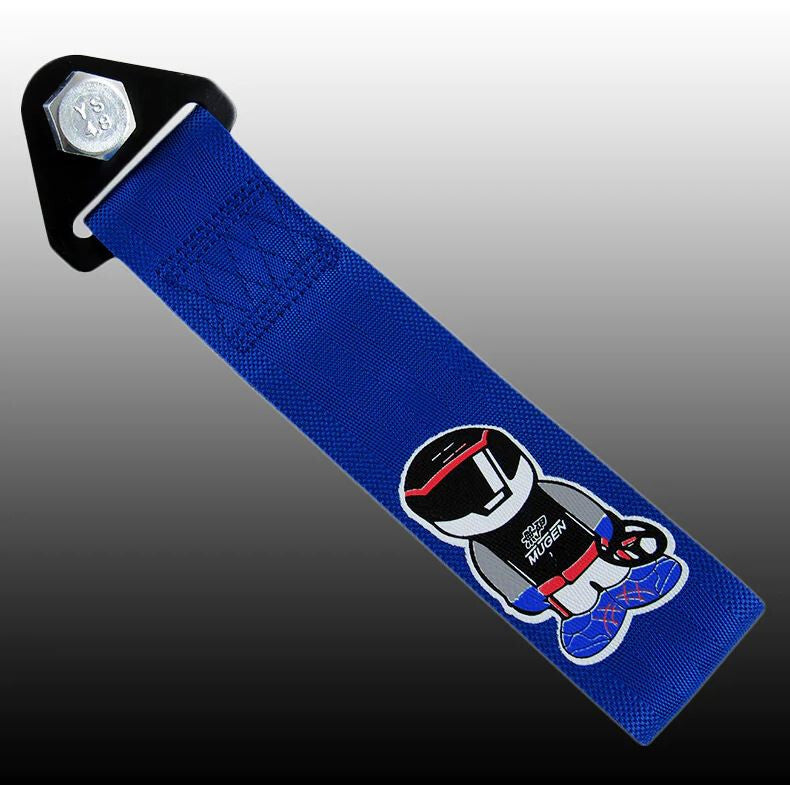 Car tow cover, trunk boot, bumper, tow hook, blue Mugen, for Honda .