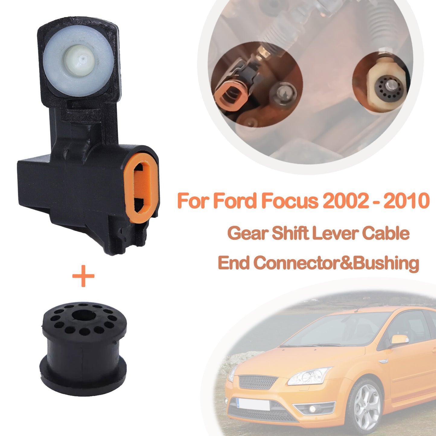 for Ford Focus Gear Shift Cable End Rod Linkage Connector Bracket Kit 2002-2010
