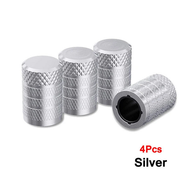 4-piece universal black tire valve cover rod air dust cover for Peugeot