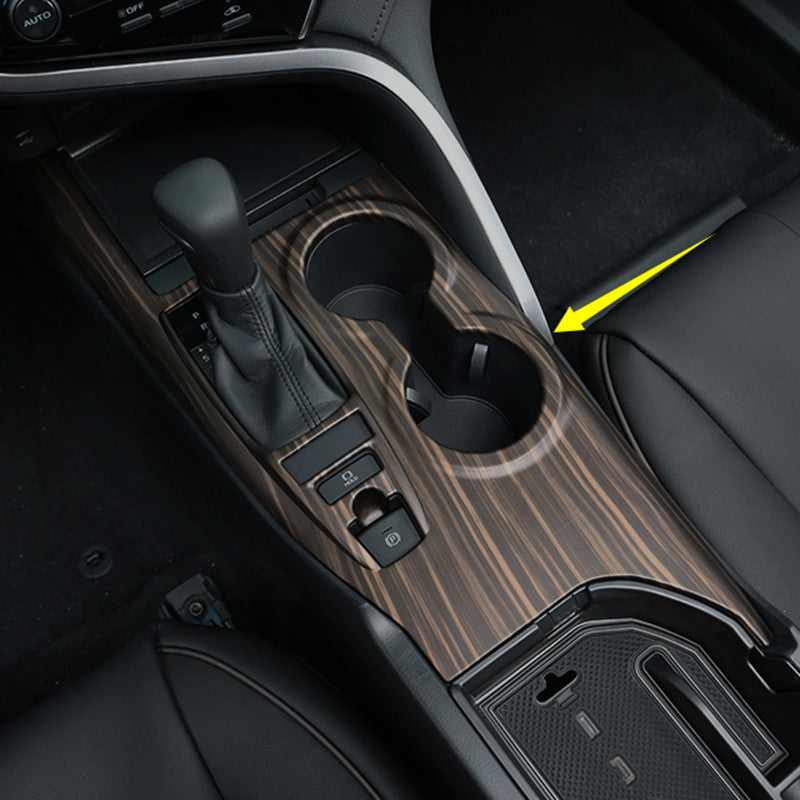 Wood Grain Middle Console Gear Shift Panel Trim ABS for Toyota for Camry 2018-2023