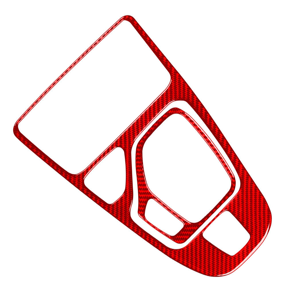 Carbon Fiber Red Gear Shift Panel Cover Trim Kit for Jeep Cherokee 2014-2018