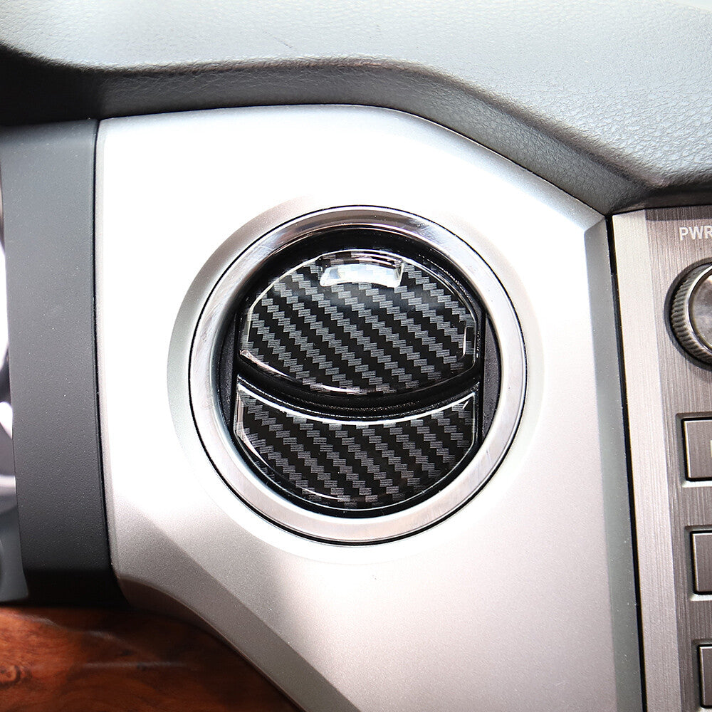 Car Central Control Outlet Air Vent Cover Carbon Fiber for Toyota Tundra 2014-20