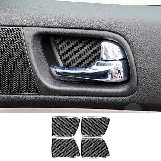 4¡Á Carbon Fiber Interior Door Handle Bowl Cover for Infiniti G37 Sedan 2007-2013