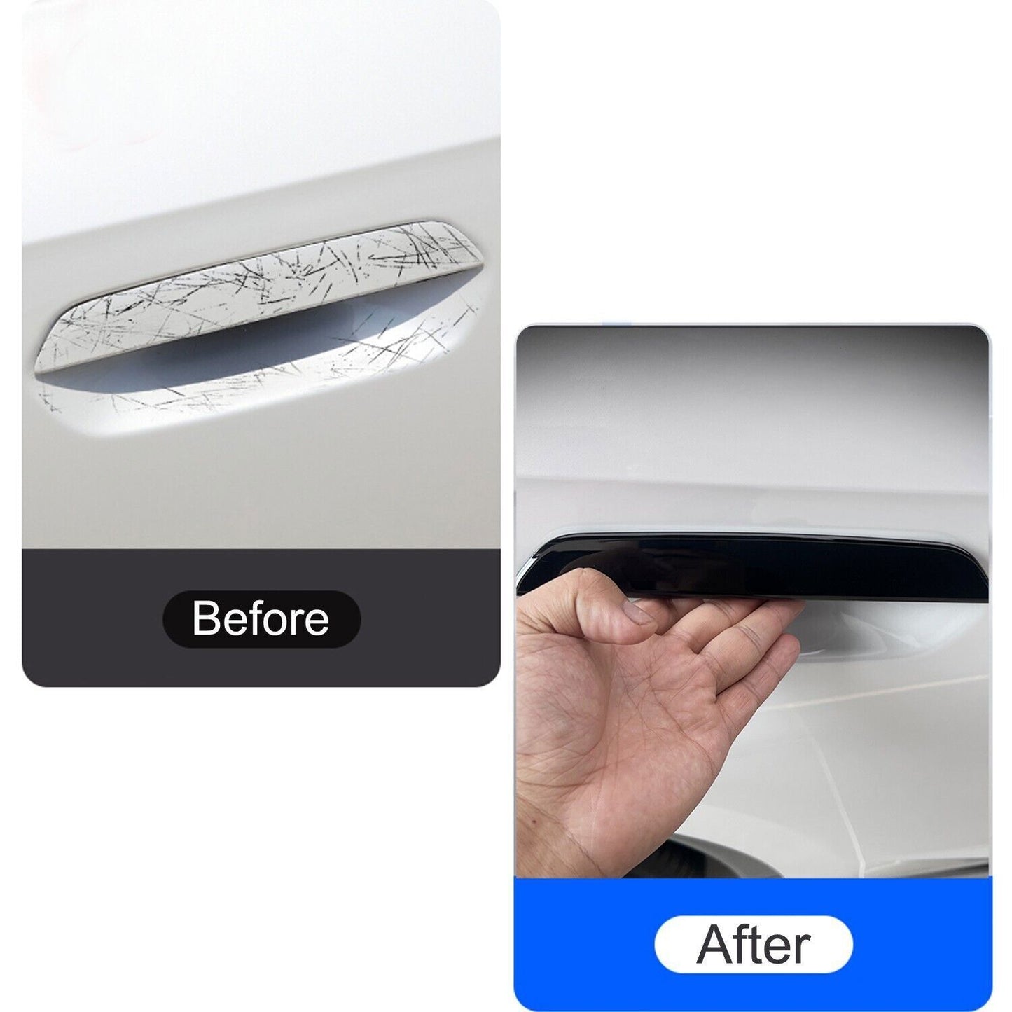 4P ABS Glossy Black Out Side Door Handle Molding Cover Trim for Bmw X1 2023-2025