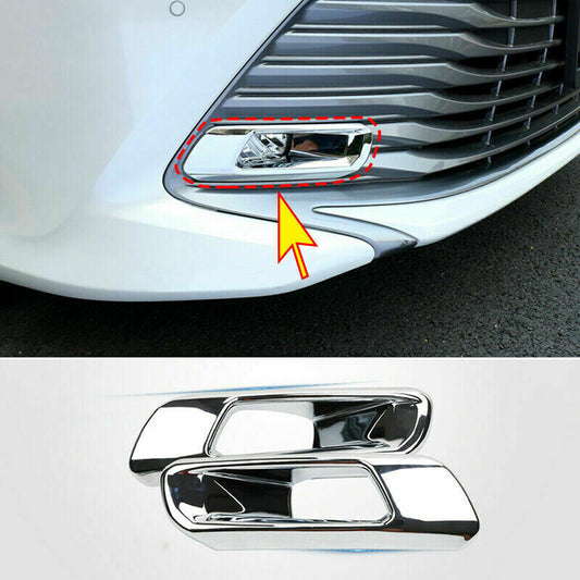 for Toyota for Camry XLE/LE/L 2018-2020 Chrome ABS Front Fog Light Lamp Cover Trims
