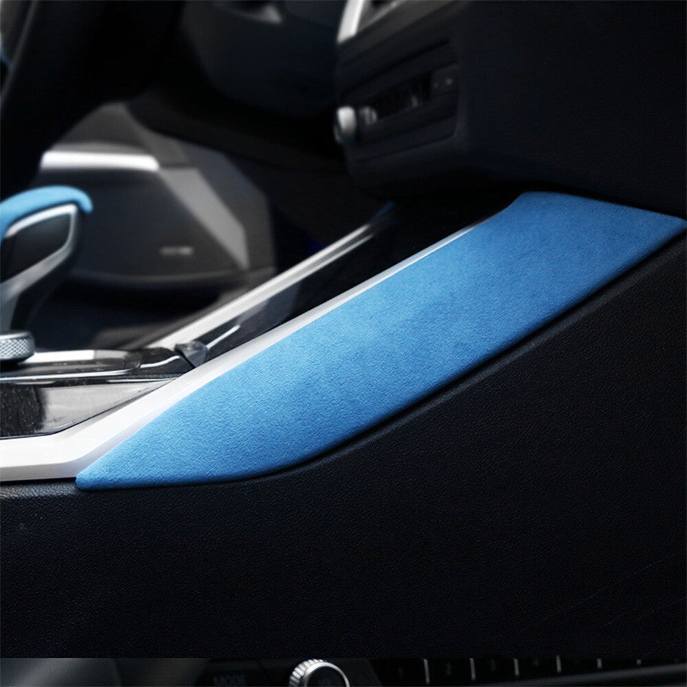 Suede Blue Center Console Gear Shift Side Cover for BMW 3 4 Series G20 G28 2020+