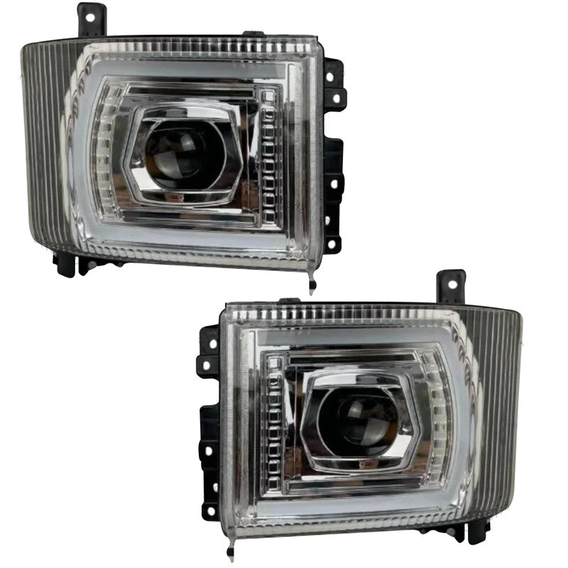 Suitable for Isuzu 700p trucks, heavy-duty LED headlights, fog lights, and turn signals.