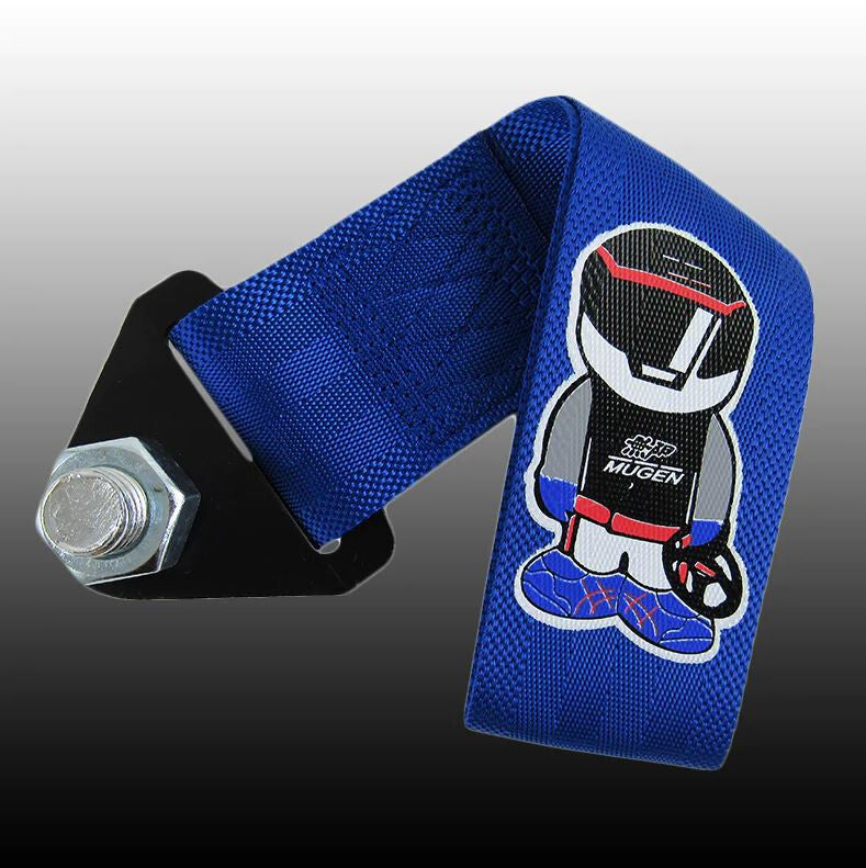Car tow truck front cover boot rear bumper tow hook blue for Nissan Mugen