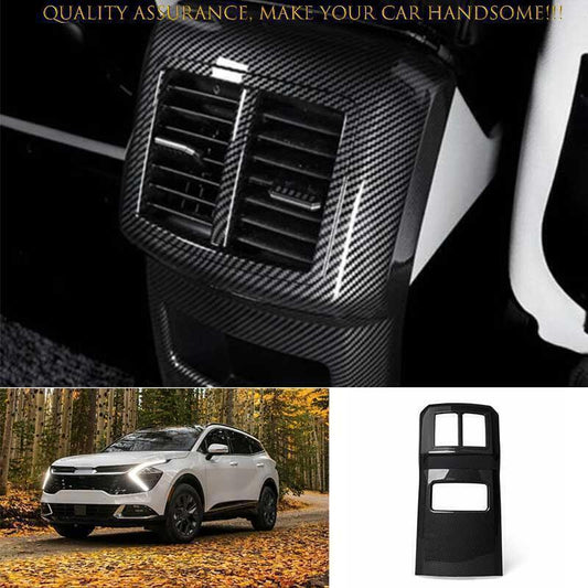 for Kia Sportage NQ5 2023-24 Carbon Fiber Rear AC Air Outlet Vent Panel Trim 1P