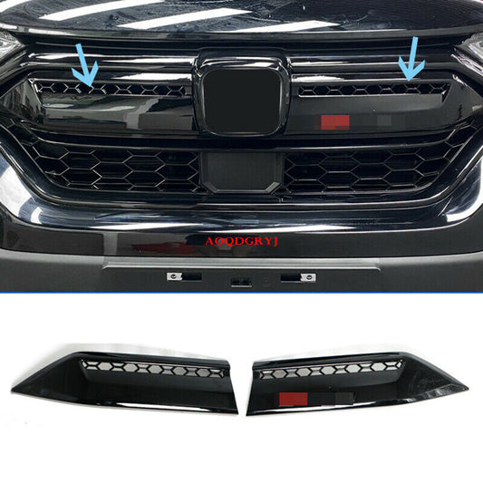 for Honda CR-V CRV 2020-2022 Glossy Black Front Grill Upper Moulding Cover Trim