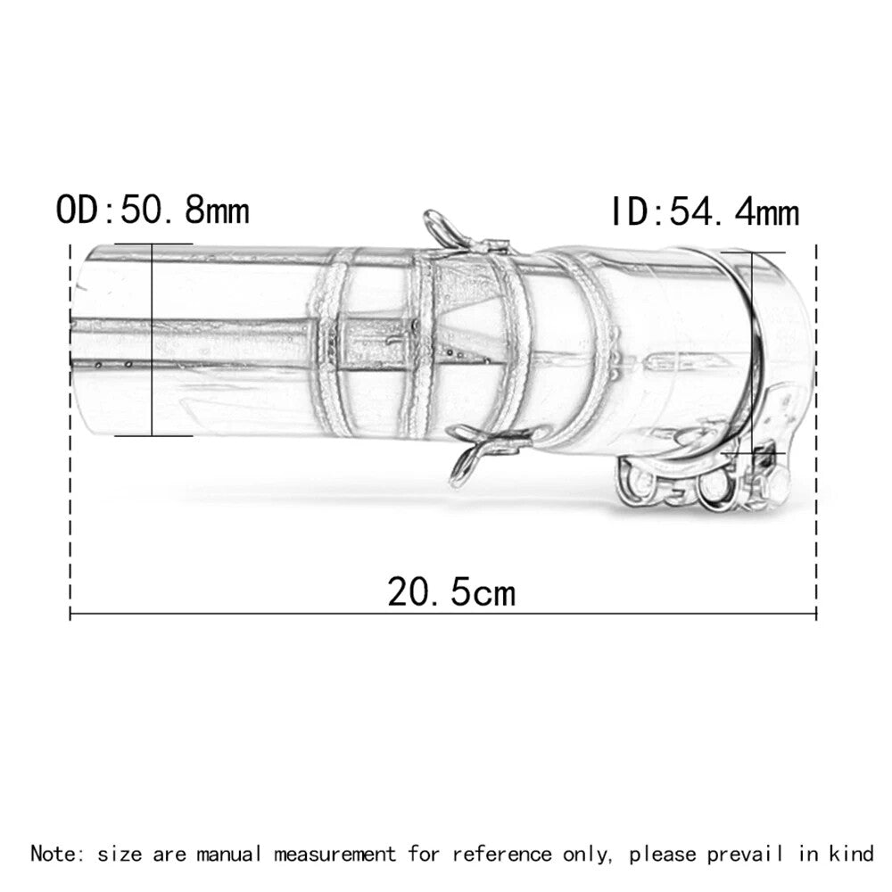 for Suzuki DL1050 Mid Pipe 51mm Slip-On Exhaust Muffler Link Connection Kit