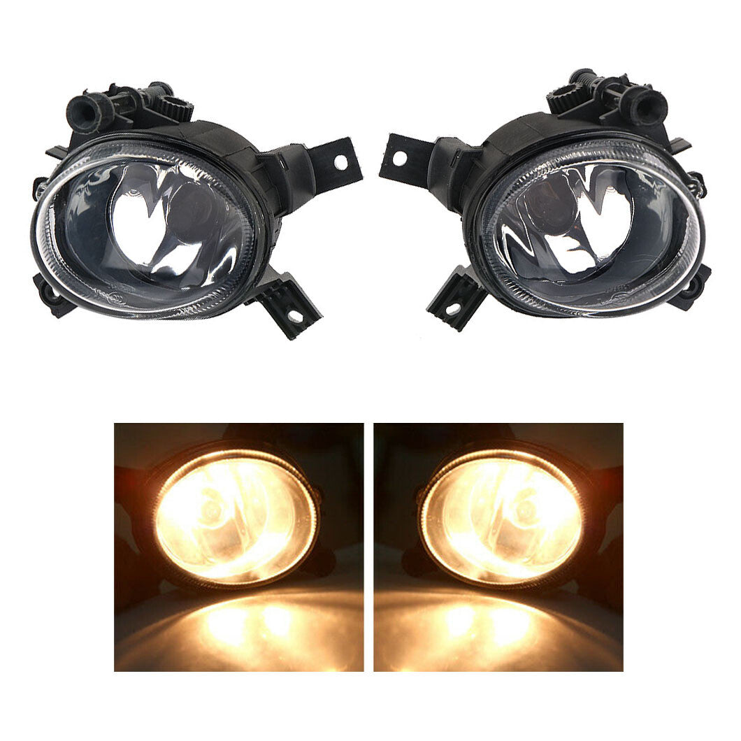 2-piece fog light front bumper driving light strip bulbs suitable for 2005-2008 for Audi A4 B7 Transparent