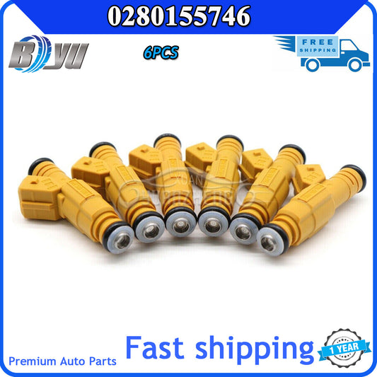 6-piece fuel injector 0280155746 suitable for 87-98 for Jeep 4.0L Type III, for Volvo 2.9L V90 960 S90