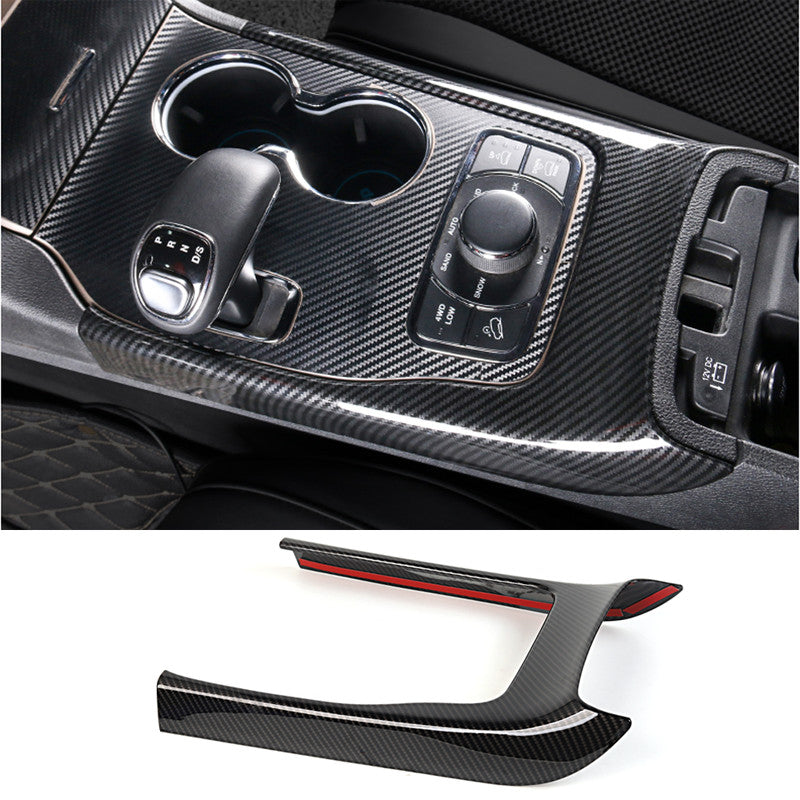 Carbon Fiber Inner Gear Shift Frame Cover Trim for Jeep Grand Cherokee 2014-2020