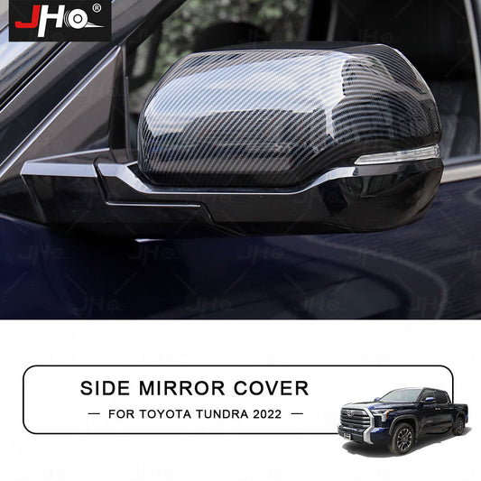 Carbon Fiber Car Rear View Side Mirror Trim Cover Protect for Toyota Tundra 2022