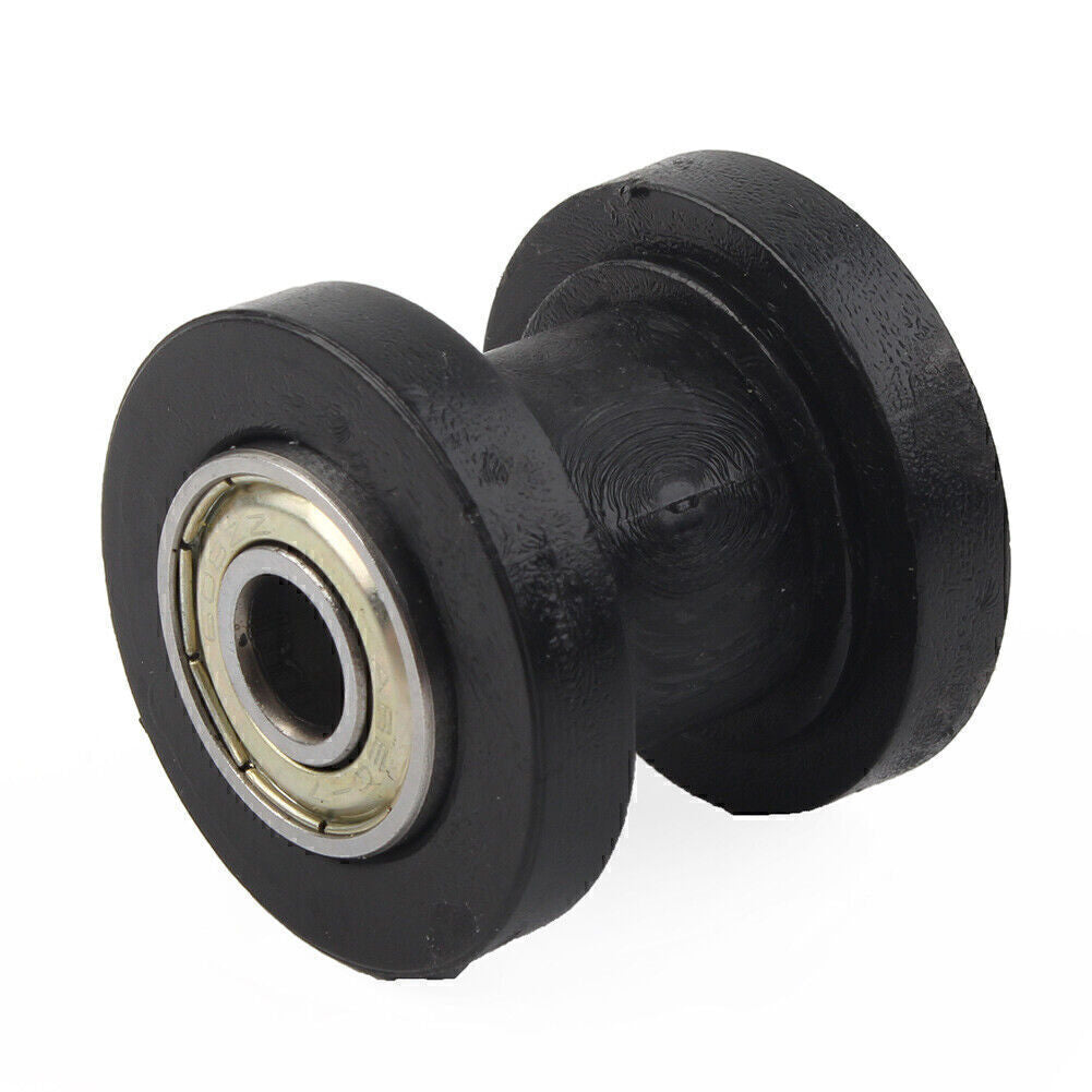 For Bike Motorcycle 8mm Chain Roller Slider Tensioner Guide Pulley Dirt Pit BLK