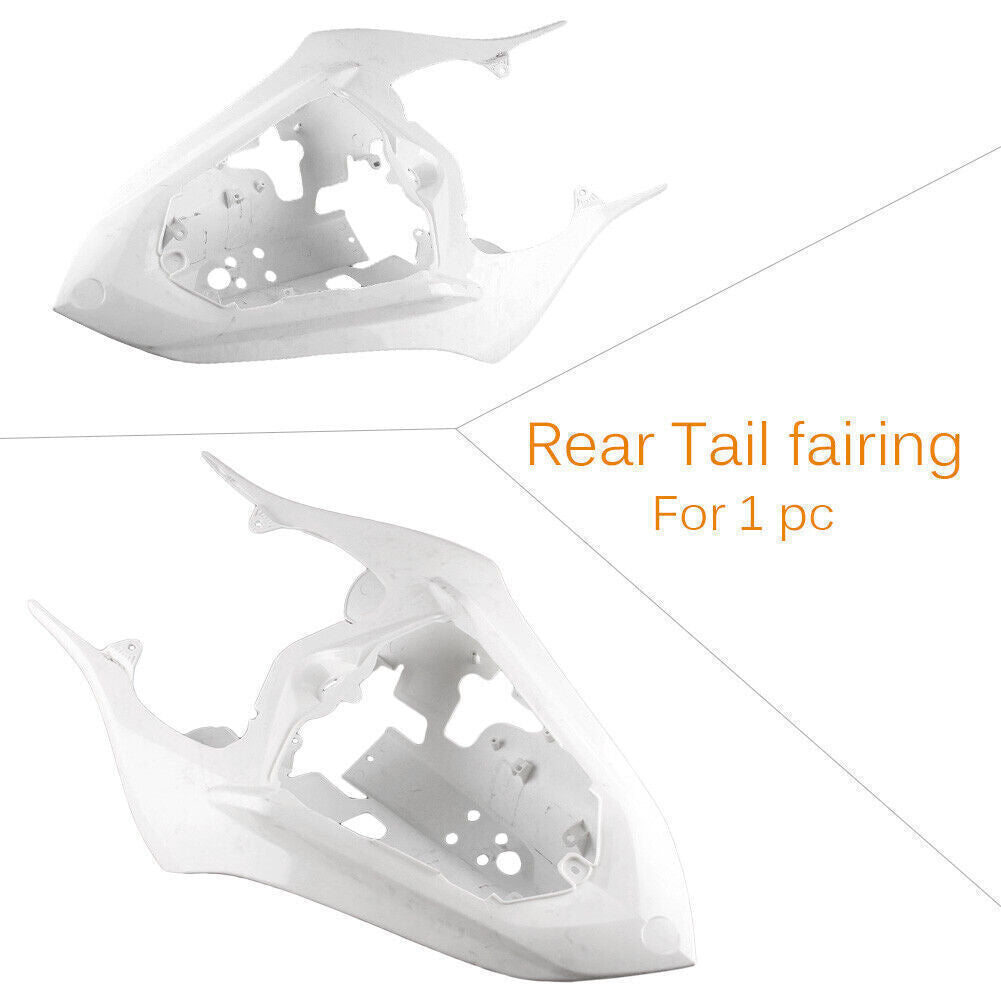 Rear Tail Fairing Bodywork Unpainted Fit for Yamaha YZF R1 2007 2008 White Motor