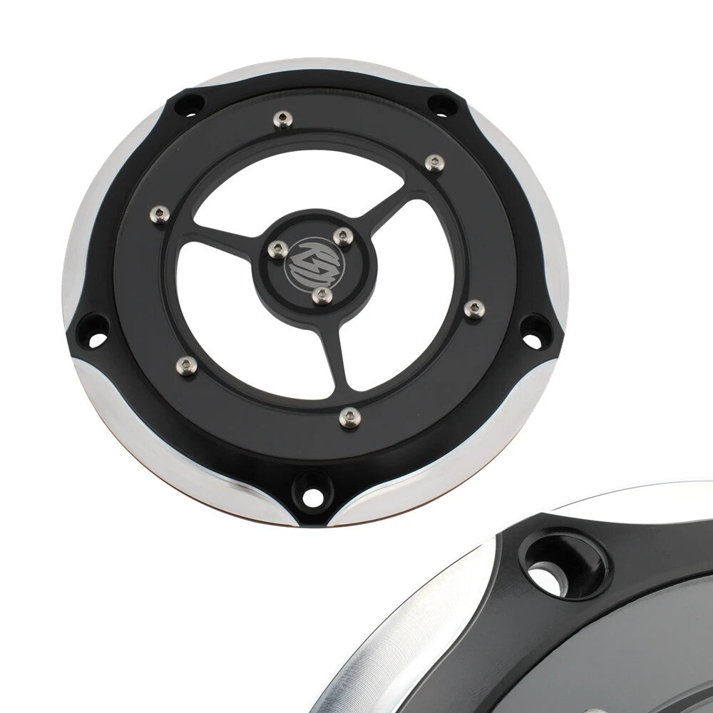 New for Harley Road King Electra Glide Softail FXS FXDL Black Chrome Derby Cover