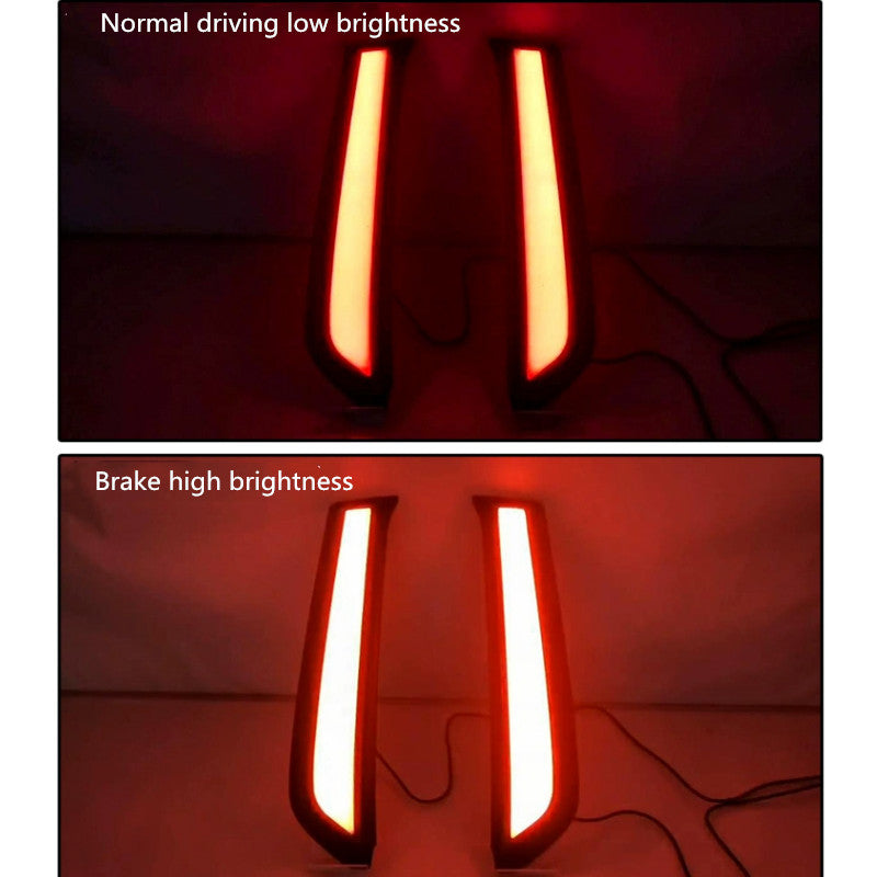 For 2014-2023 for Toyota 4Runner Rear Window Spoiler LED Brake Light Lamp Wing 2Pcs