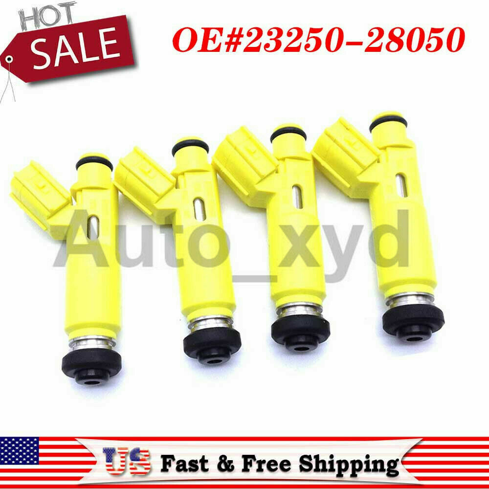 4PCS Fuel Injector 23250-28050 NEW for Toyota RAV4 2001 2002 2003 2.4L I4