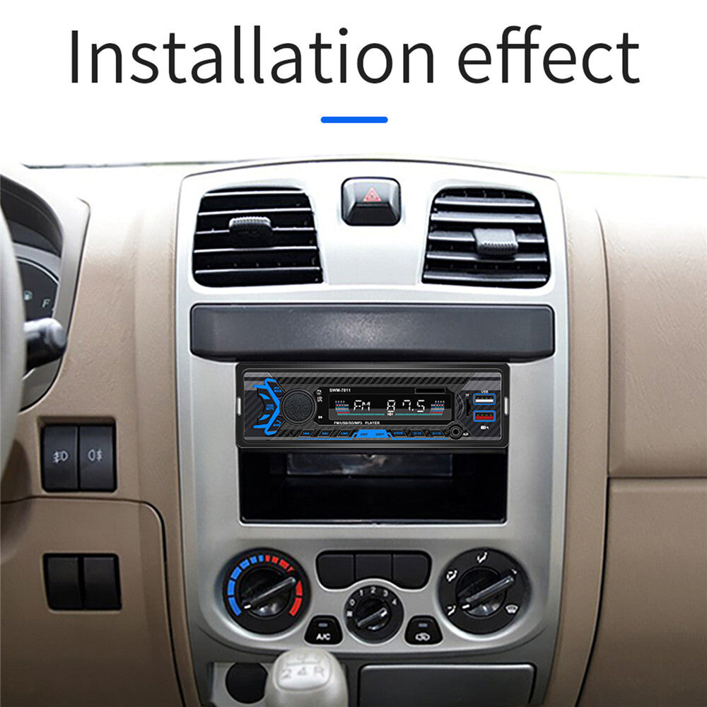 Bluetooth Vintage Car FM Radio MP3 Player USB Classic Stereo Audio Receiver AUX