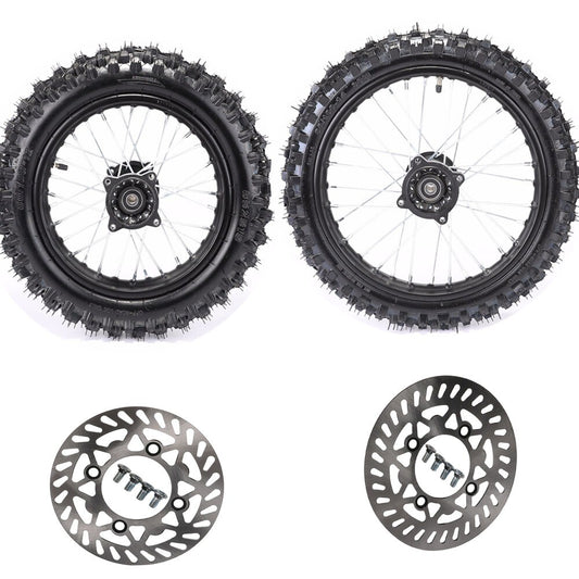 Front 60/100-14 + Rear 80/100-12 Tyre Rim Wheel for 70 110cc 125cc Pit Dirt Bike