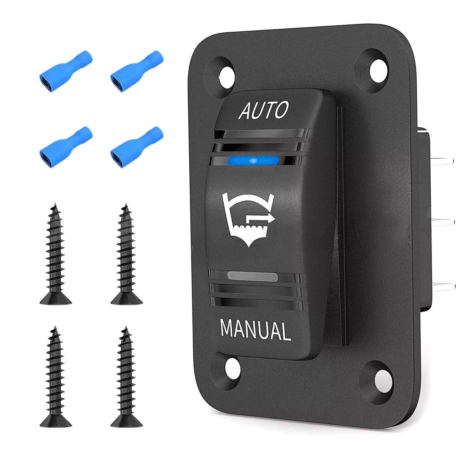 Waterproof 4-Pin 12V/24V SPDT 3-Way Bilge Pump Rocker Switch Car Replacement