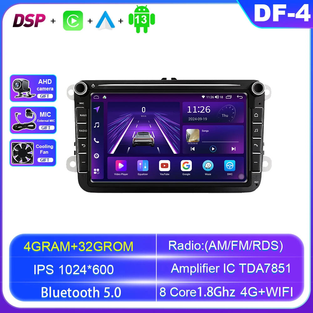 for VW for Volkswagen for Passat B7 B6 Android Carplay Car Radio Video Player GPS Screen