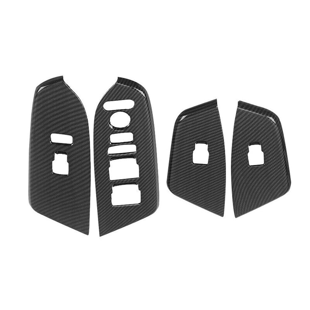 Carbon Fiber Interior Door Armrest Cover Trim for Honda CRV CR-V 5th 2017-2019