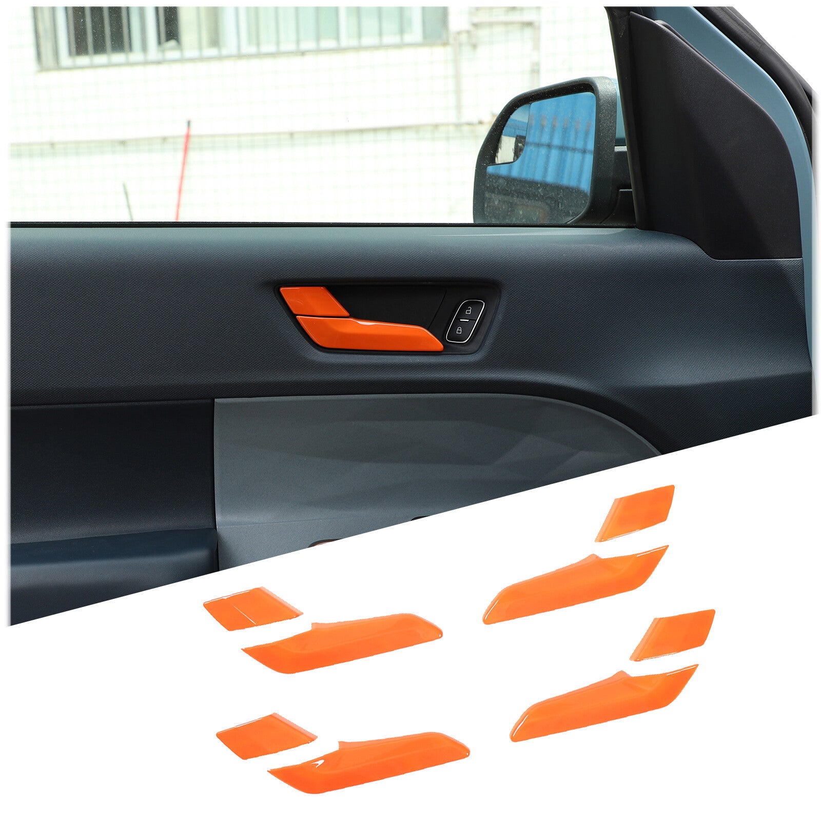 ABS glossy black front grille trim cover for Mitsubishi Outlander 23-24