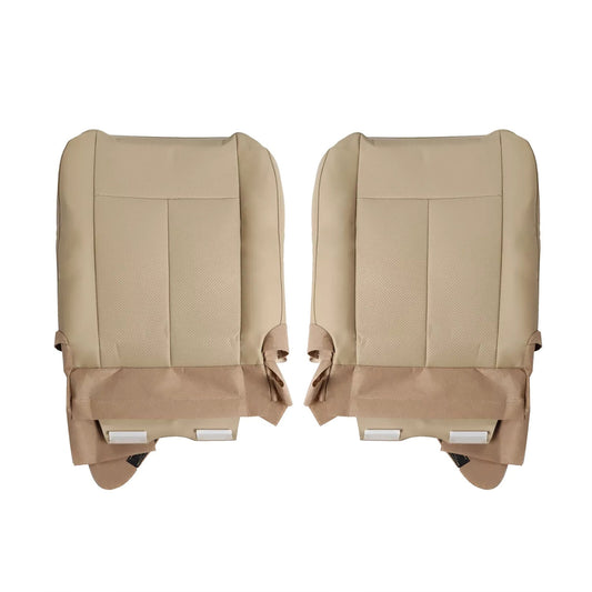 2x Driver  Passenger Leather Bottom for Seat Cover Tan For 07-14 for Ford Expedition