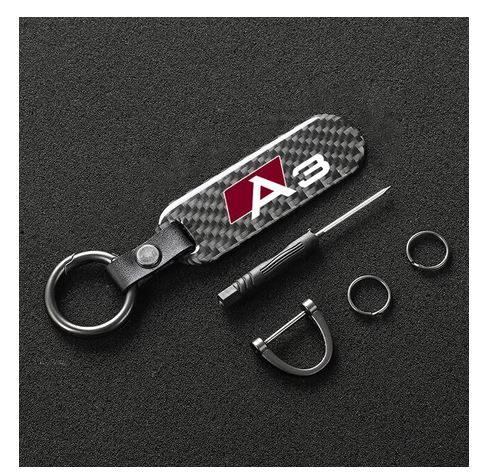 Car keychain/key ring with lanyard accessory, Osaka black, suitable for Honda and for Acura .