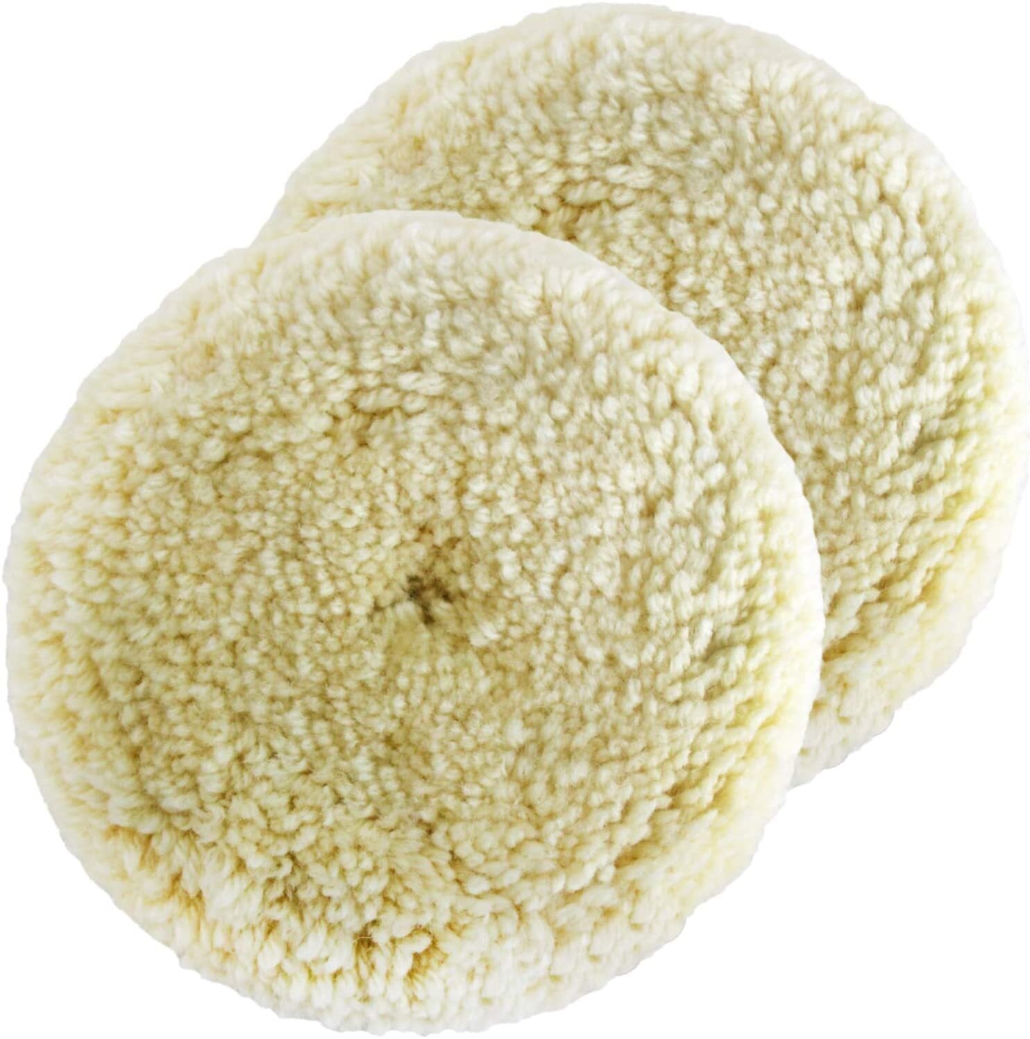 3-inch to 7-inch wool polishing pads, 100% natural wool hook and loop design, suitable for composite cutting pads.