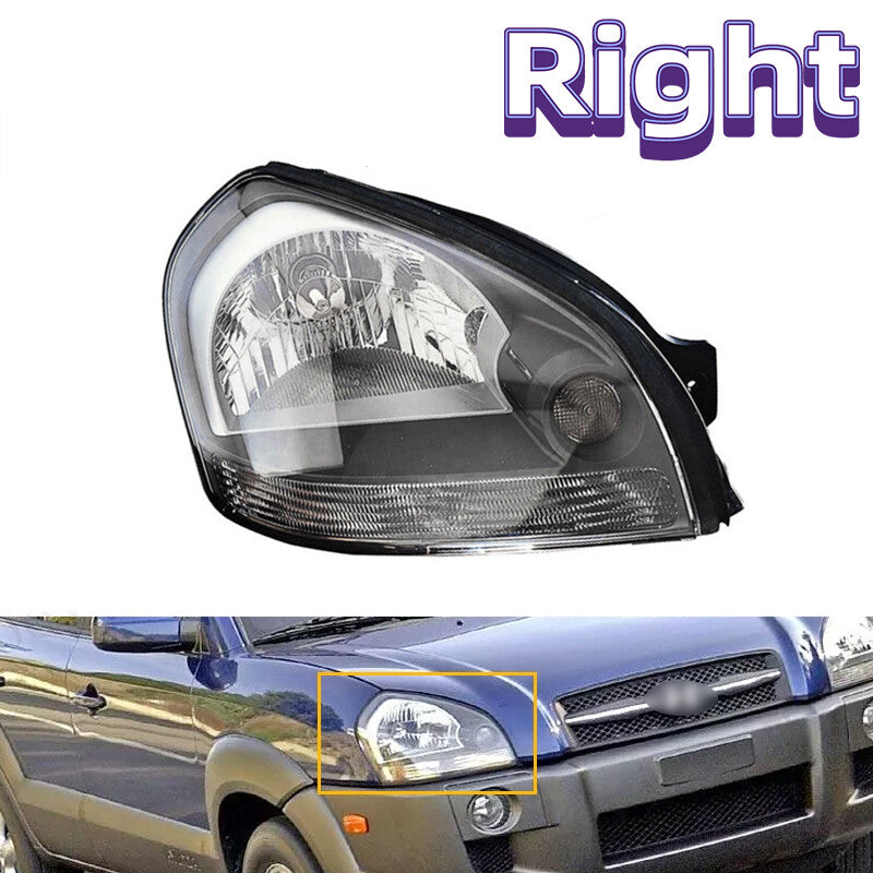 Right Front Headlight Headlamp Black Type for Hyundai for Tucson 2005-2010