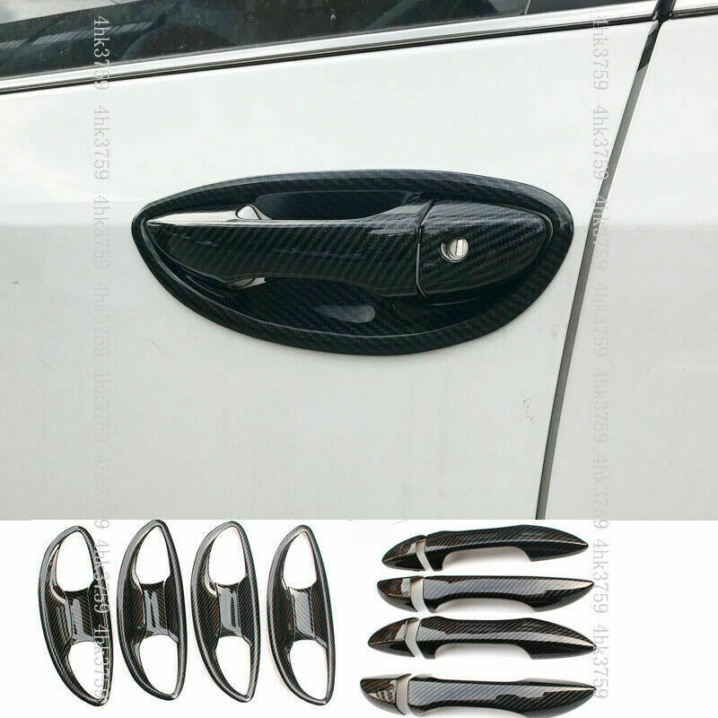 16Pcs Carbon Fiber Door Handle Molding Covers for Toyota for Corolla Sedan 2014-2018
