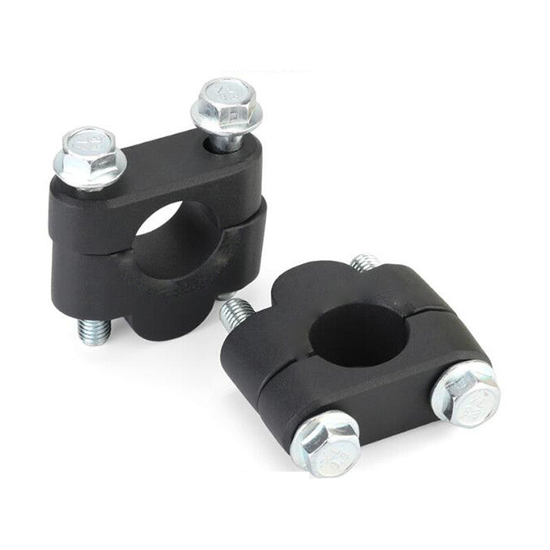 7/8 inch 22 mm Motorcycle Handlebar Stem Mounting Clip Adapter Black 2-Piece