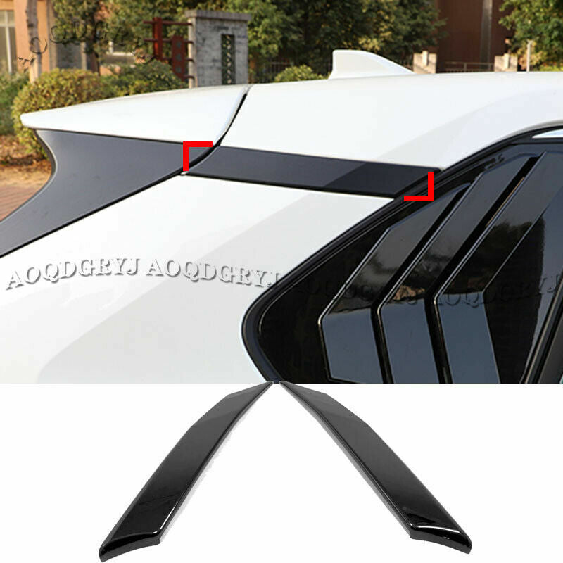 for Toyota RAV4 2019-2022 Glossy Black Rear Window C Pillar Moulding Trim Cover