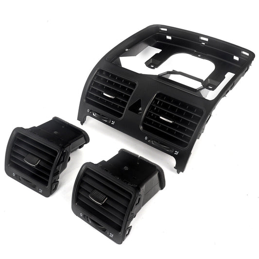 3x Front Dashboard Center Air Vent Outlet for VW for Jetta GTI for Golf MK5 Rabbit