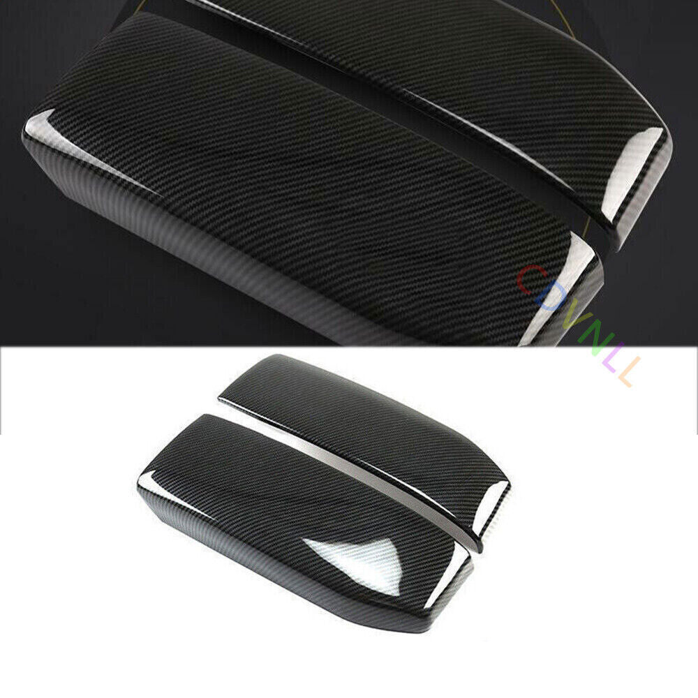 Inner Console Storage Box Cover Trim for Volkswagen Atlas 18-23 Carbon Fiber 2P
