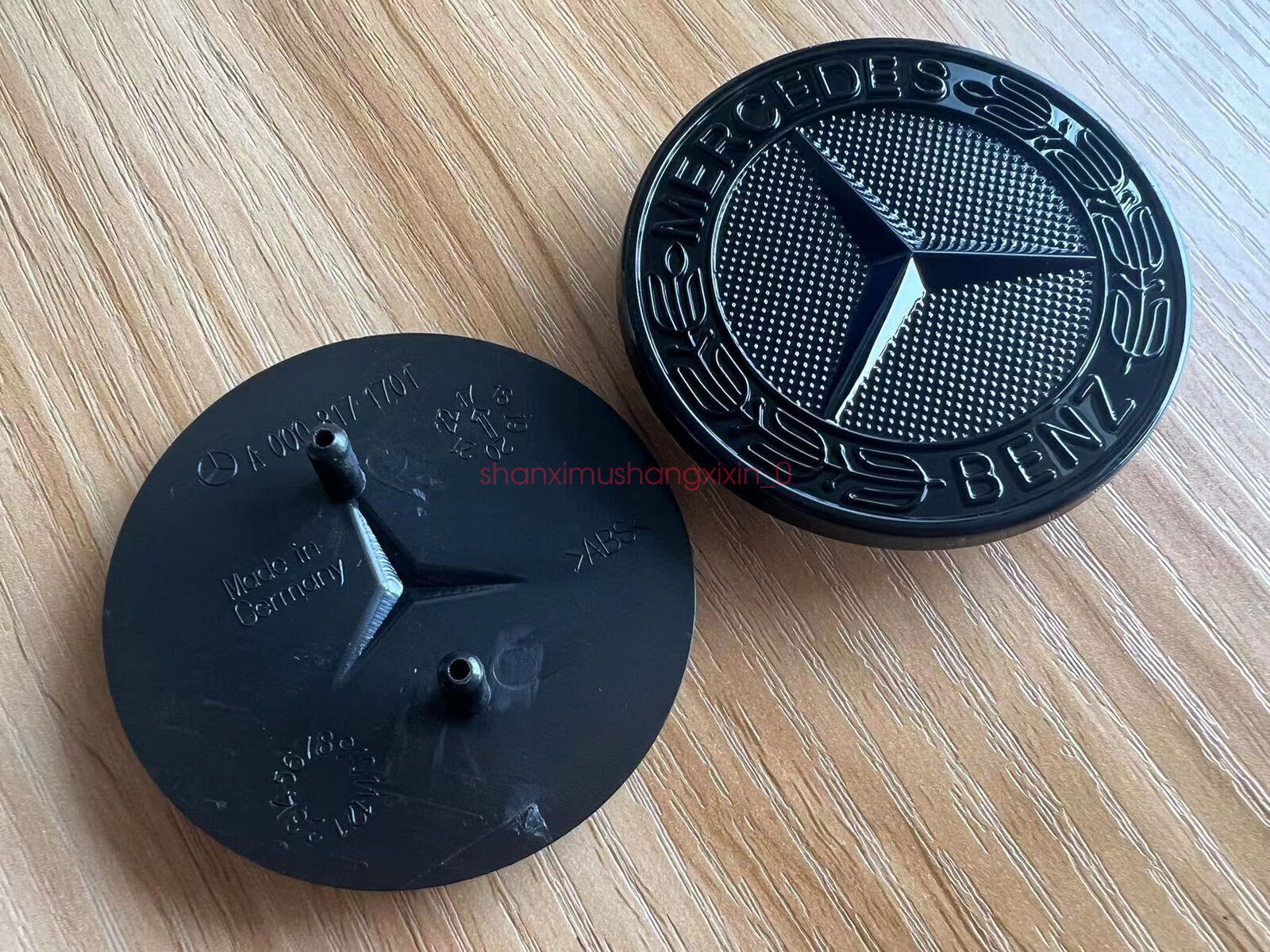 for MERCEDES CLK CLS E ML GL FRONT HOOD BADGE BLACK EMBLEM A0008171701