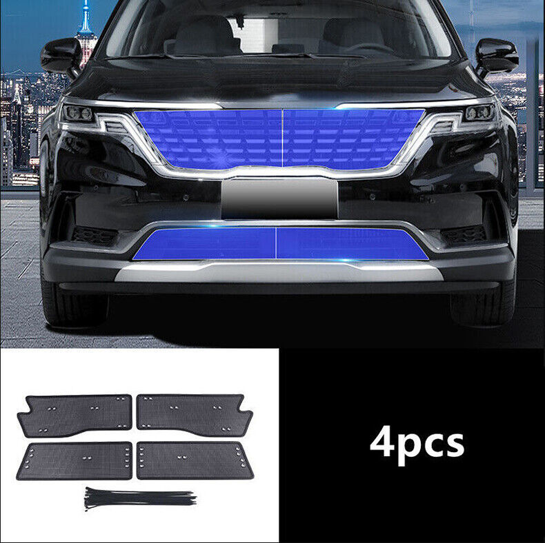 for Kia Carnival 2022-23 Black Front Grille Net Protection Anti-insect Proof 4x