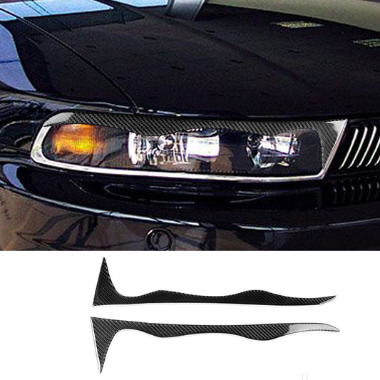 Carbon Fiber Headlight Eyelids Eyebrow Cover Fit for Mitsubishi Galant 1997-2002