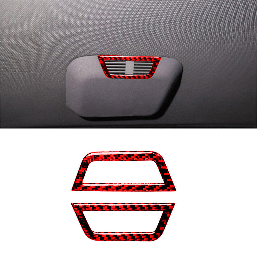 Red Carbon Fiber Rear Roof Air Vent Cover Trim for BMW 3Series E46 1998-2005