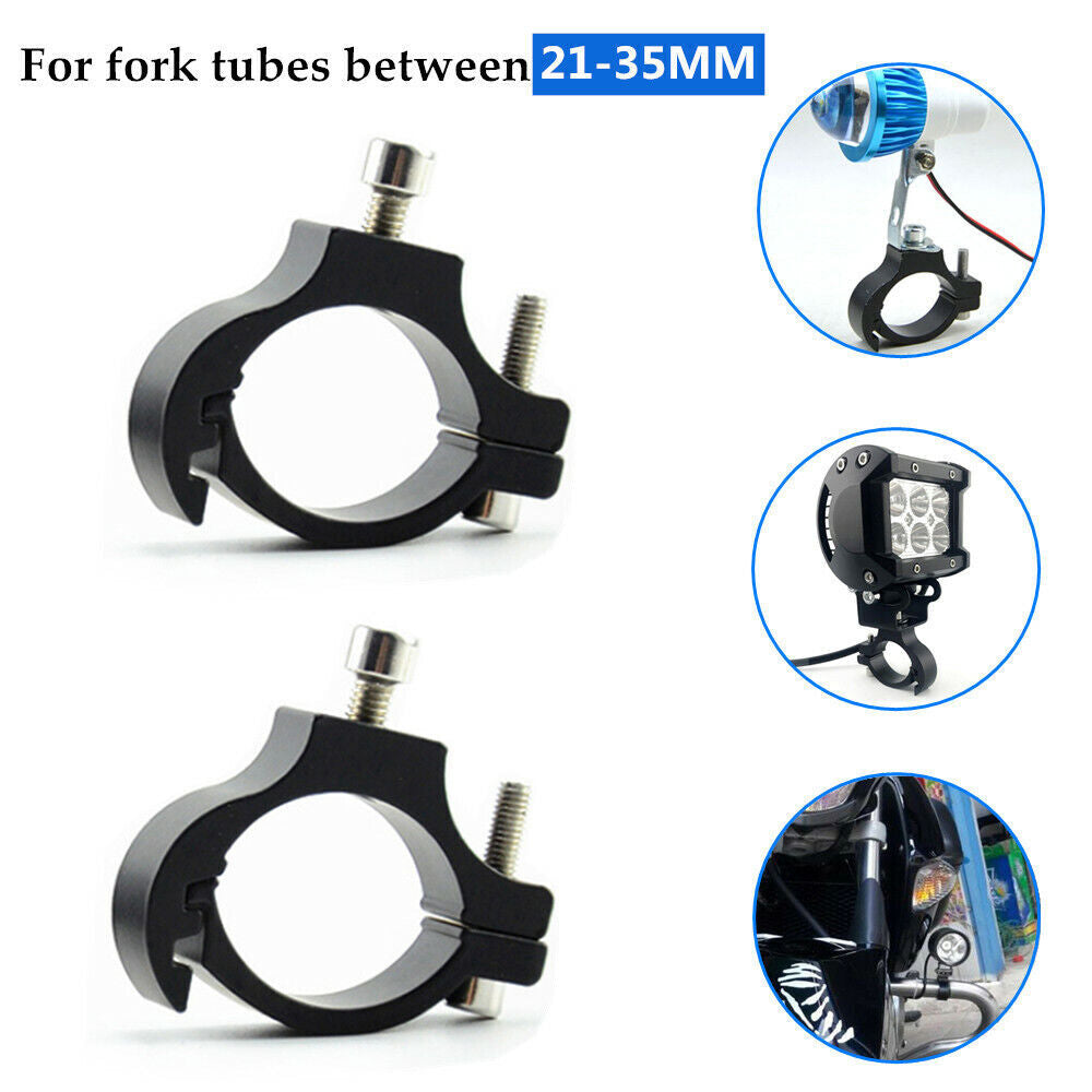 Pipe clamp bracket for motorcycle/scooter external headlight and fog light mounting bracket