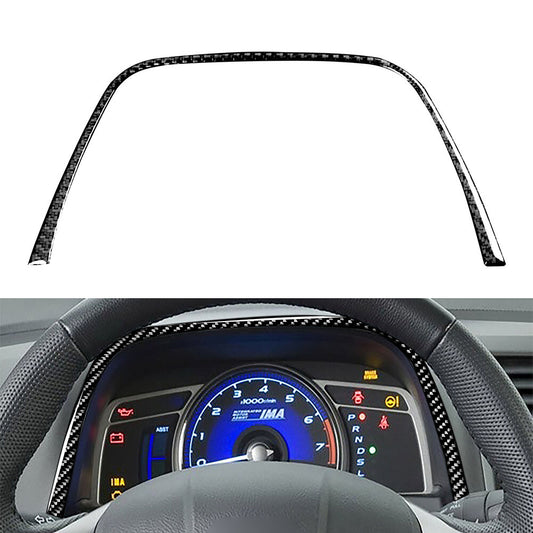 Carbon Fiber Dashboard Instrument Strip Trim for Honda for Civic 8th Gen 2006-2011