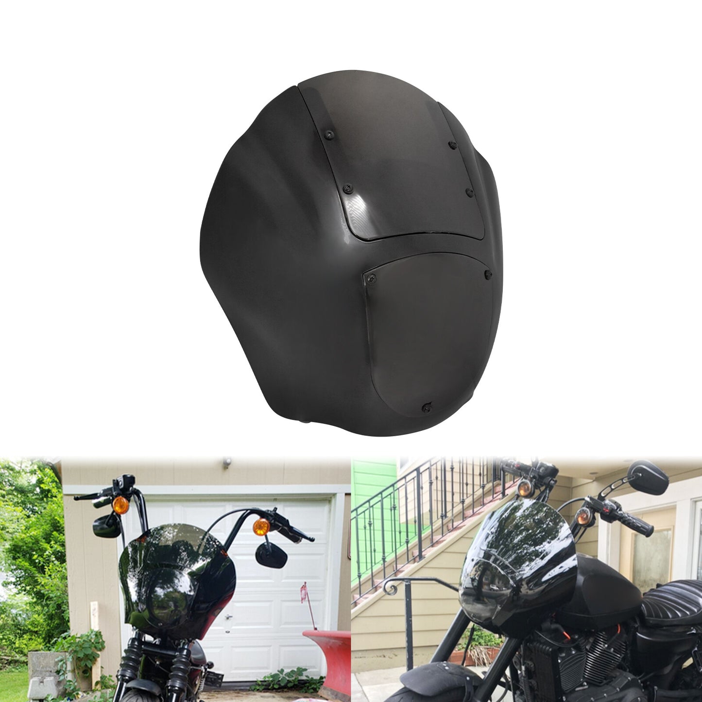 Smoked Quarter Headlight Fairing Windshield for Harley Sportster 883 1200 88-22