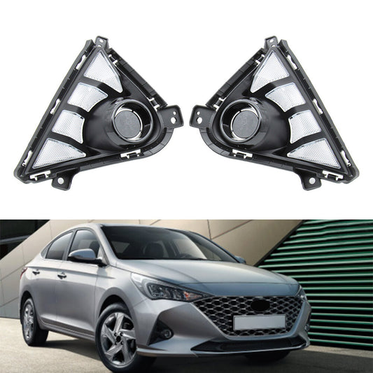 2pcs LED Daytime Running Light w/ Turn Signal for Hyundai Accent 2021